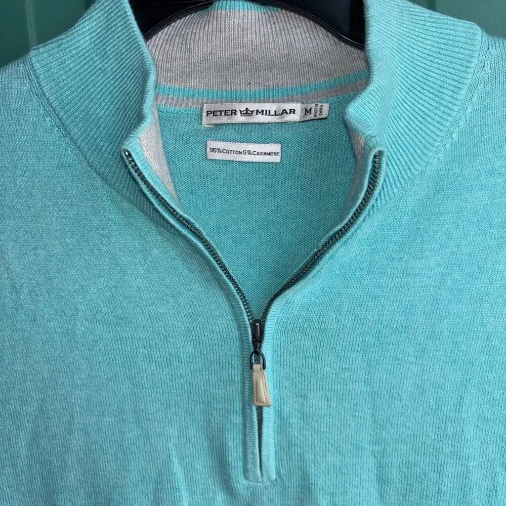 Peter Millar medium quarter zip Sleeveless Sweater vest excellent condition